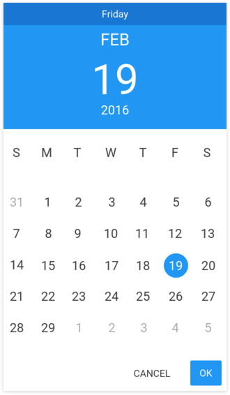 Date Picker Calendar